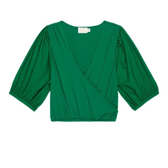 Nation Ltd Charlene Top In Verdant Green Size Large - Picture 2 of 9